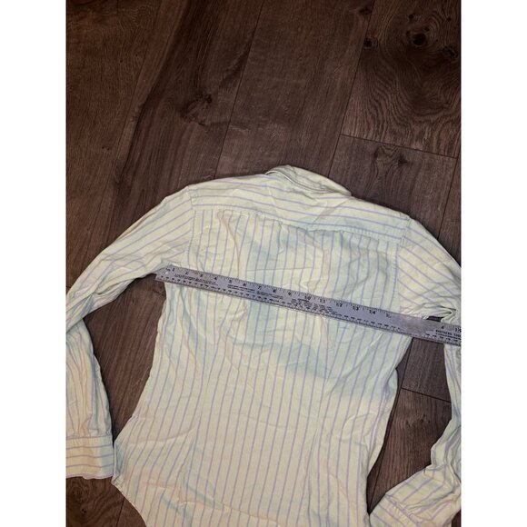 Ralph Lauren Women's Classic Light Green Slim Fit Button Up Preppy Shirt Size 6 - Picture 7 of 7